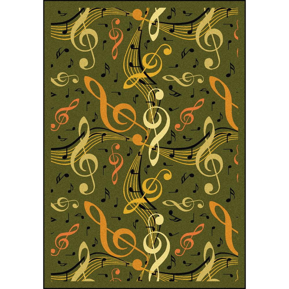 Joy Carpet Virtuoso Green 5'4" x 7'8". Picture 1