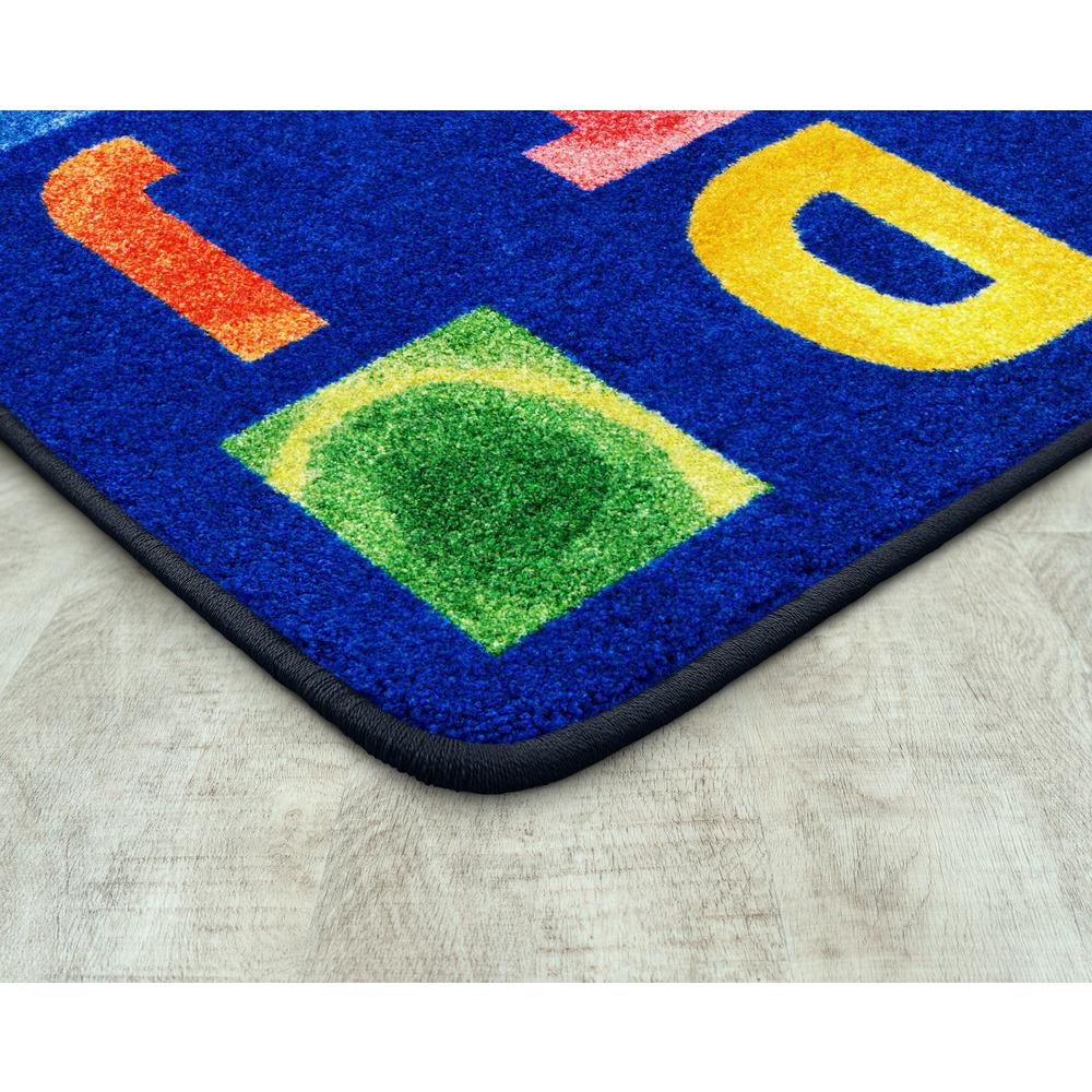 Watercolor Alphabet 7'8" x 10'9" area rug in color Rainbow. Picture 1