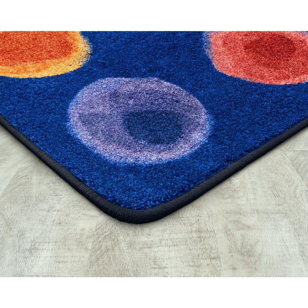 Watercolor Spots 7'8" x 10'9" area rug in color Rainbow. Picture 2
