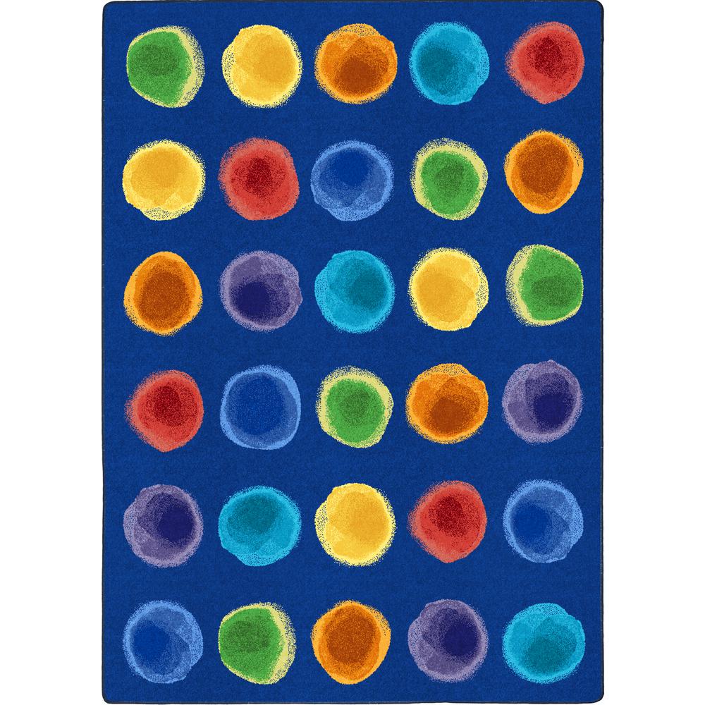 Watercolor Spots 7'8" x 10'9" area rug in color Rainbow. Picture 3