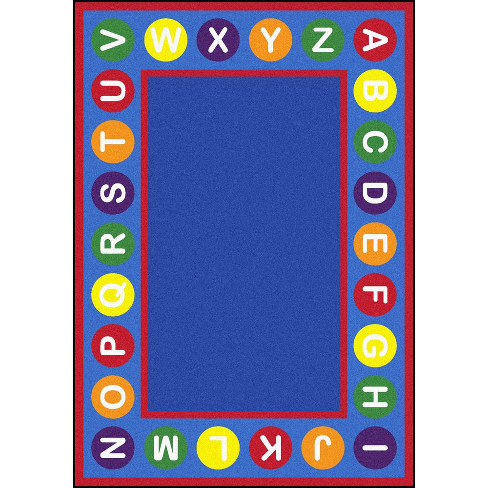 ALPHABET SPOTS RUG 10.9 X 13.2 RECTANGLE PRIMARY. Picture 1