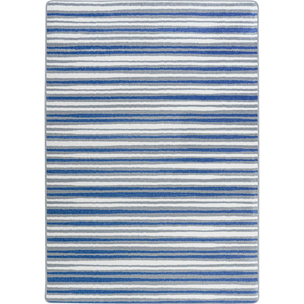 Between the Lines 7'8" x 10'9" area rug in color Blue Skies. Picture 1