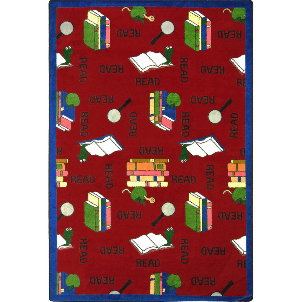 Joy Carpet Bookworm Red 7'8" x 10'9". Picture 1