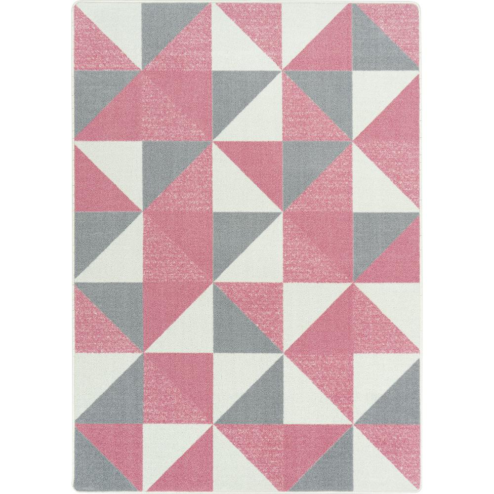 Cartwheel 7'8" x 10'9" area rug in color Blush. Picture 1
