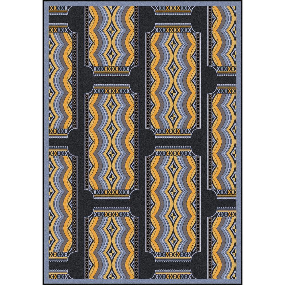 Joy Carpet Deco Ticket Charcoal 7'8" x 10'9". Picture 1
