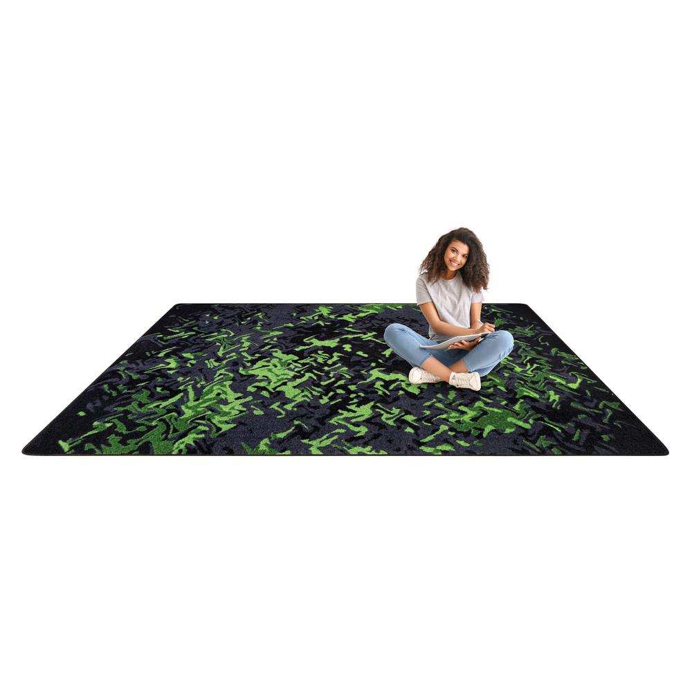 Eruption 7'8" x 10'9" area rug in color Emerald. Picture 3