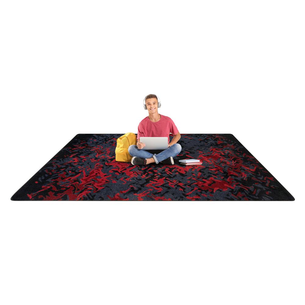 Eruption 7'8" x 10'9" area rug in color Ruby. Picture 2