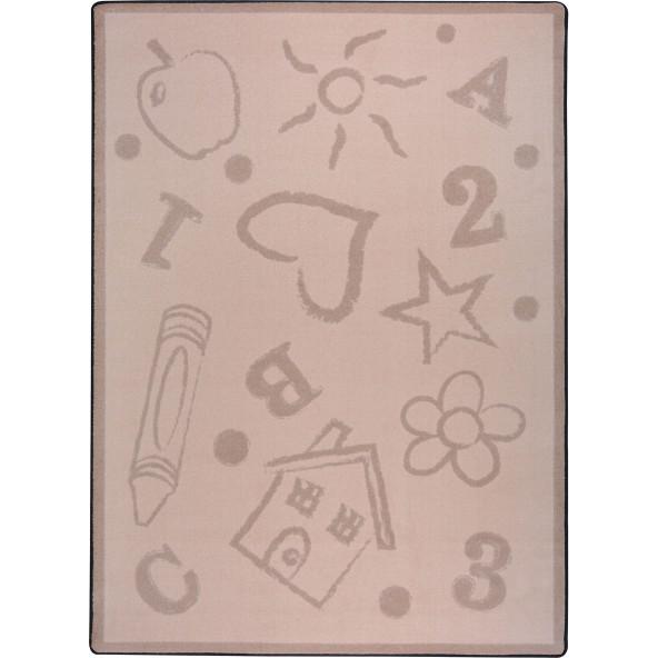 Joy Carpet Kid'S Art Beige 7'8" x 10'9". Picture 1