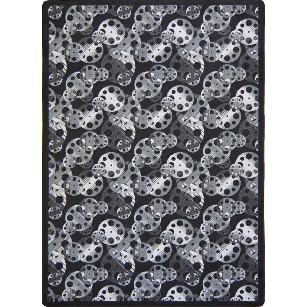 Joy Carpet Reeling Black 7'8" x 10'9". Picture 1