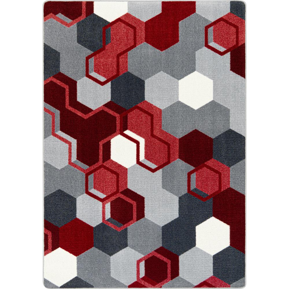 Team Up 10'9" x 13'2" area rug in color Red. Picture 1