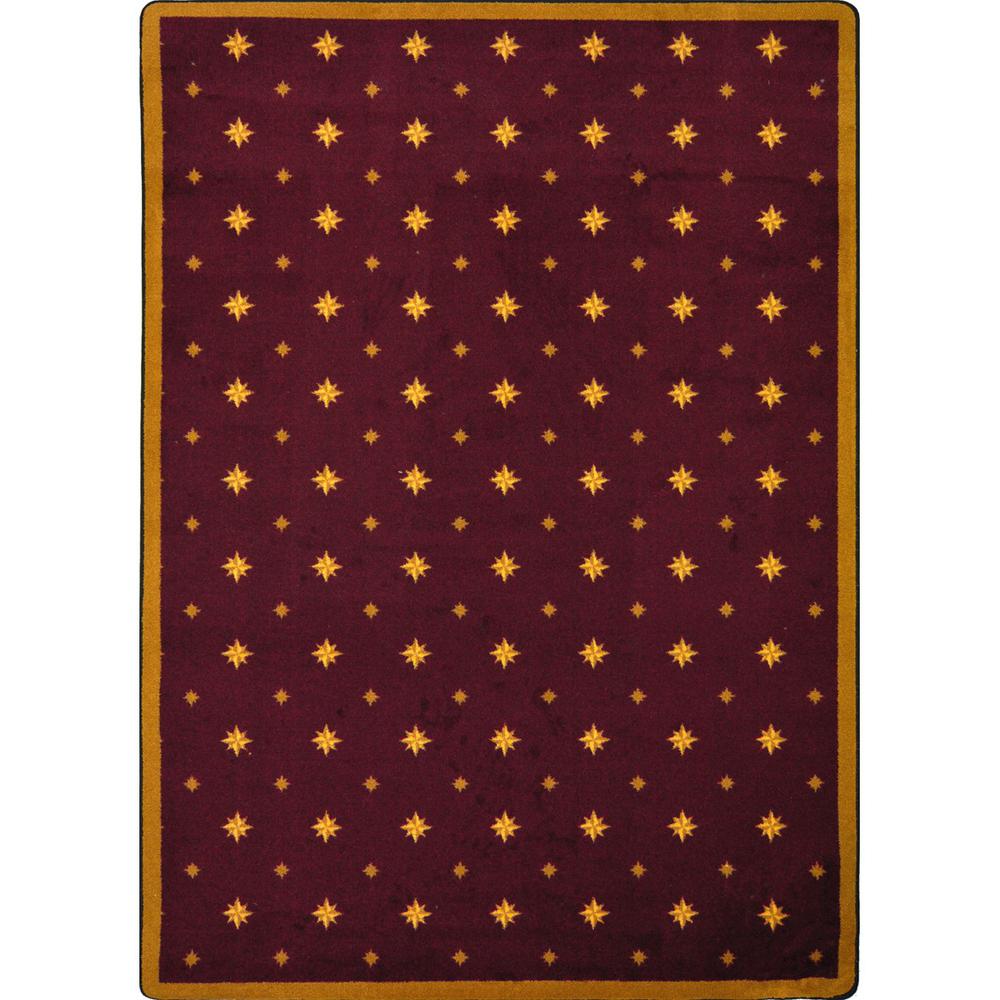 Joy Carpet Walk Of Fame Burgundy 7'8" x 10'9". Picture 1