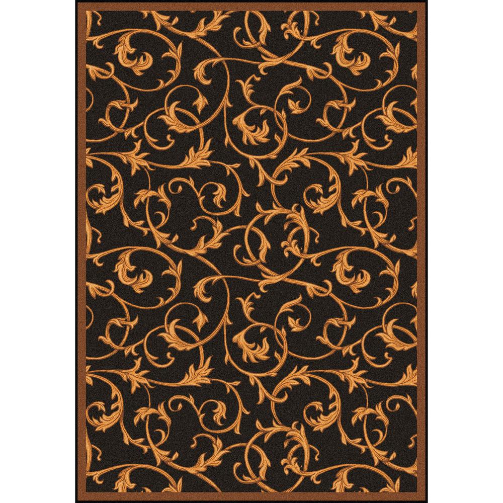 Joy Carpet Acanthus Brown 10'9" x 13'2". Picture 1