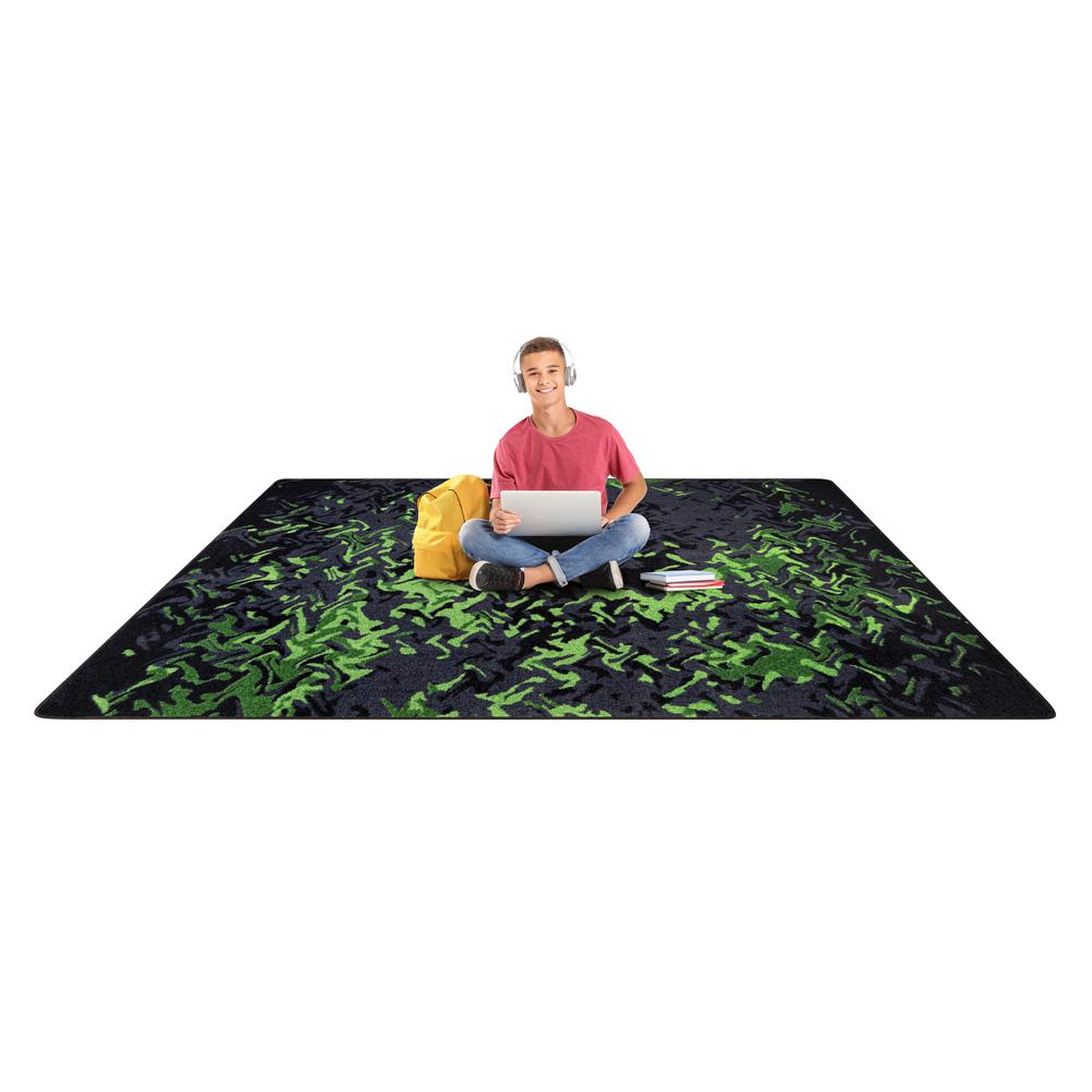 Eruption 10'9" x 13'2" area rug in color Emerald. Picture 2