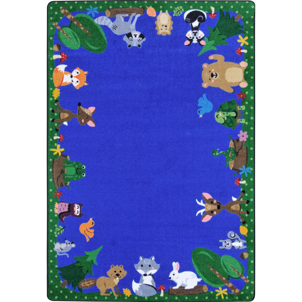 Joy Carpet Animals Among Us Multi 10'9" x 13'2" Oval. The main picture.