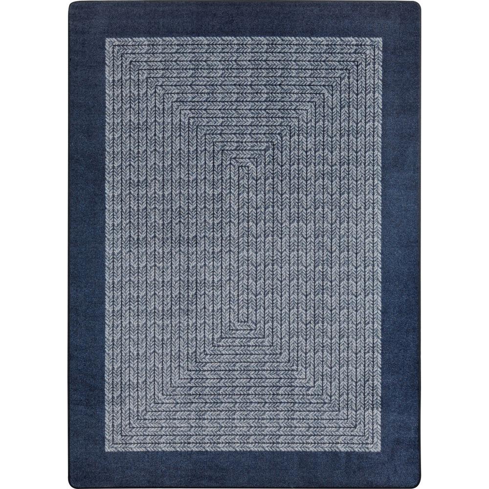 Joy Carpet Like Home Navy 7'8" x 10'9" Oval. Picture 1