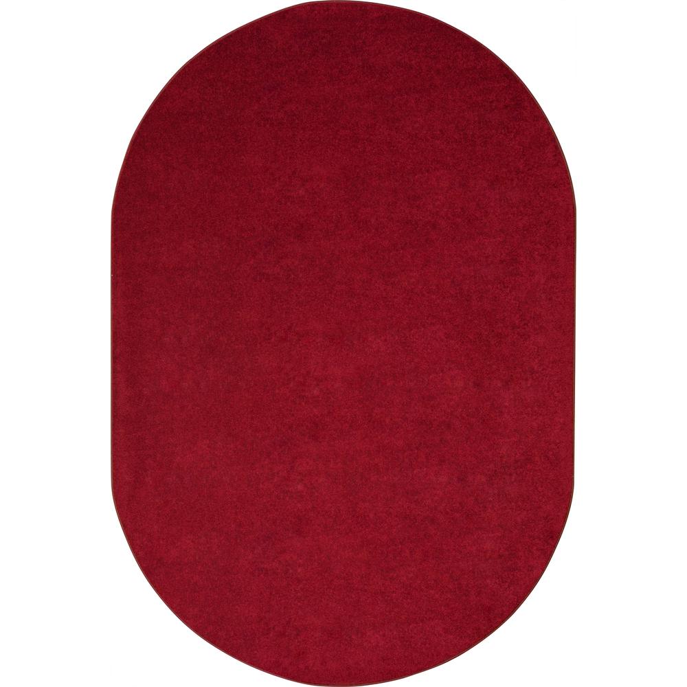 Kid Essentials - Misc Sold Color Area Rugs Endurance, 12' x 8' Oval, Burgundy. Picture 1