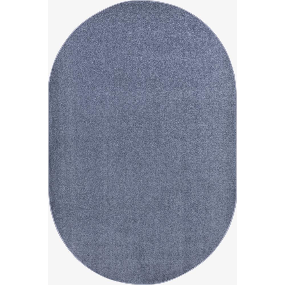 Kid Essentials - Misc Sold Color Area Rugs Endurance, 12' x 8' Oval, Glacier Blue. Picture 1