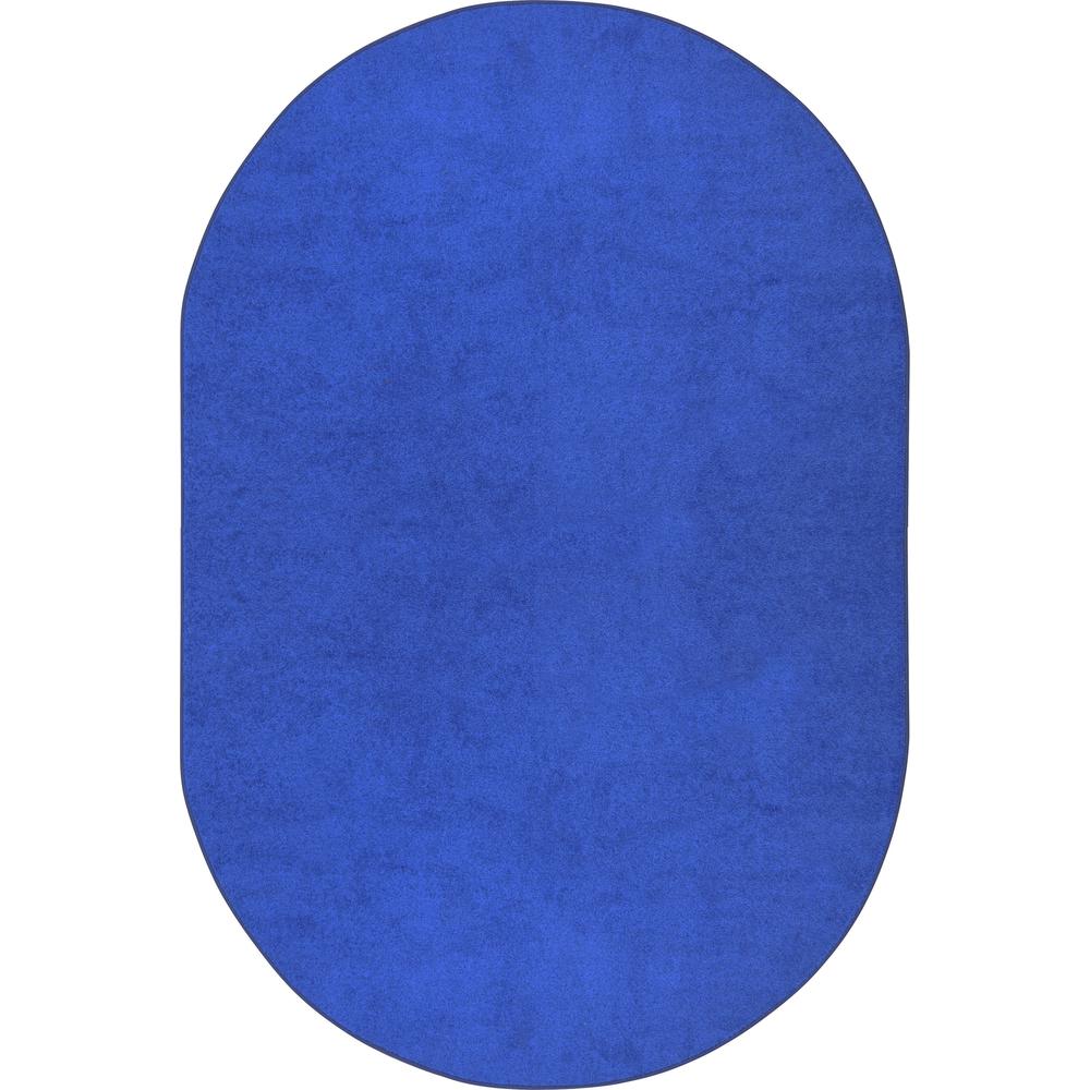 Kid Essentials - Misc Sold Color Area Rugs Endurance, 12' x 8' Oval, Royal Blue. Picture 1