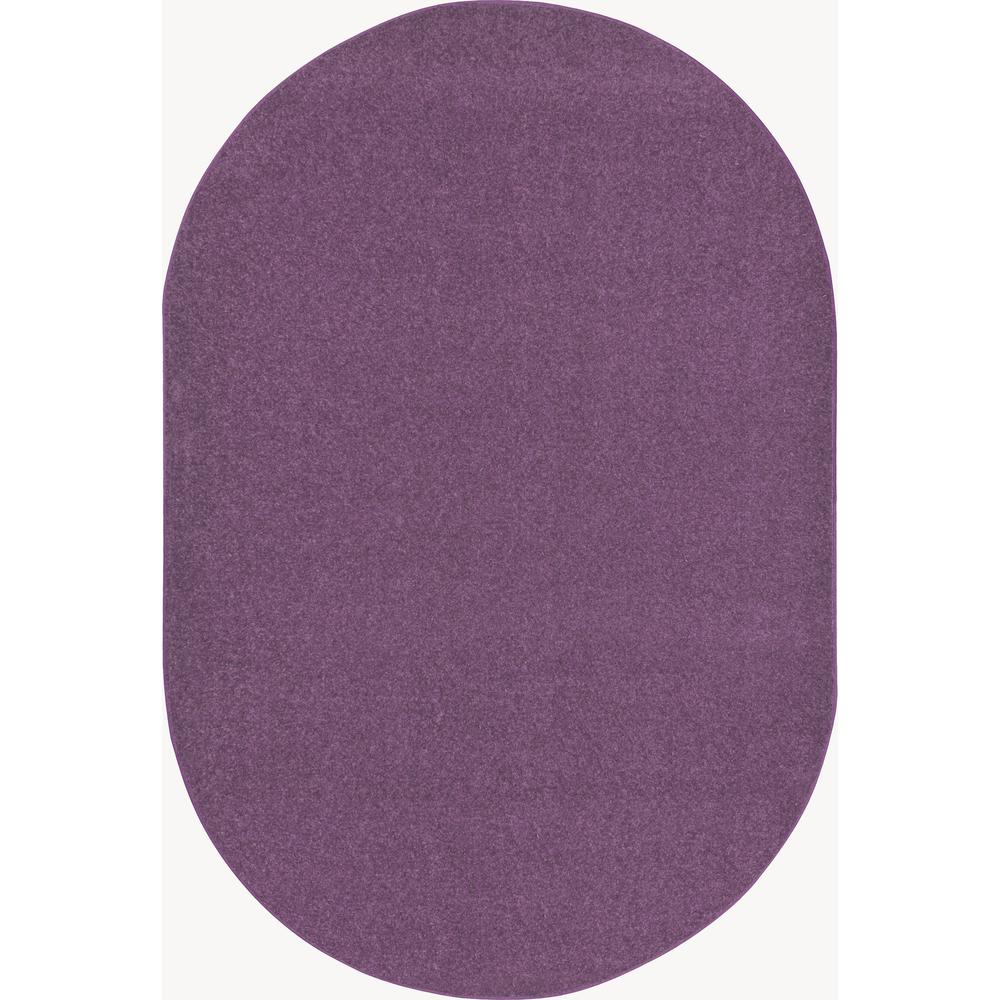 Kid Essentials - Misc Sold Color Area Rugs Endurance, 12' x 8' Oval, Purple. Picture 1