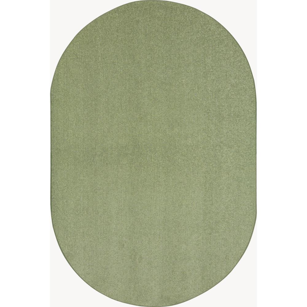 Kid Essentials - Misc Sold Color Area Rugs Endurance, 12' x 8' Oval, Sage. Picture 1