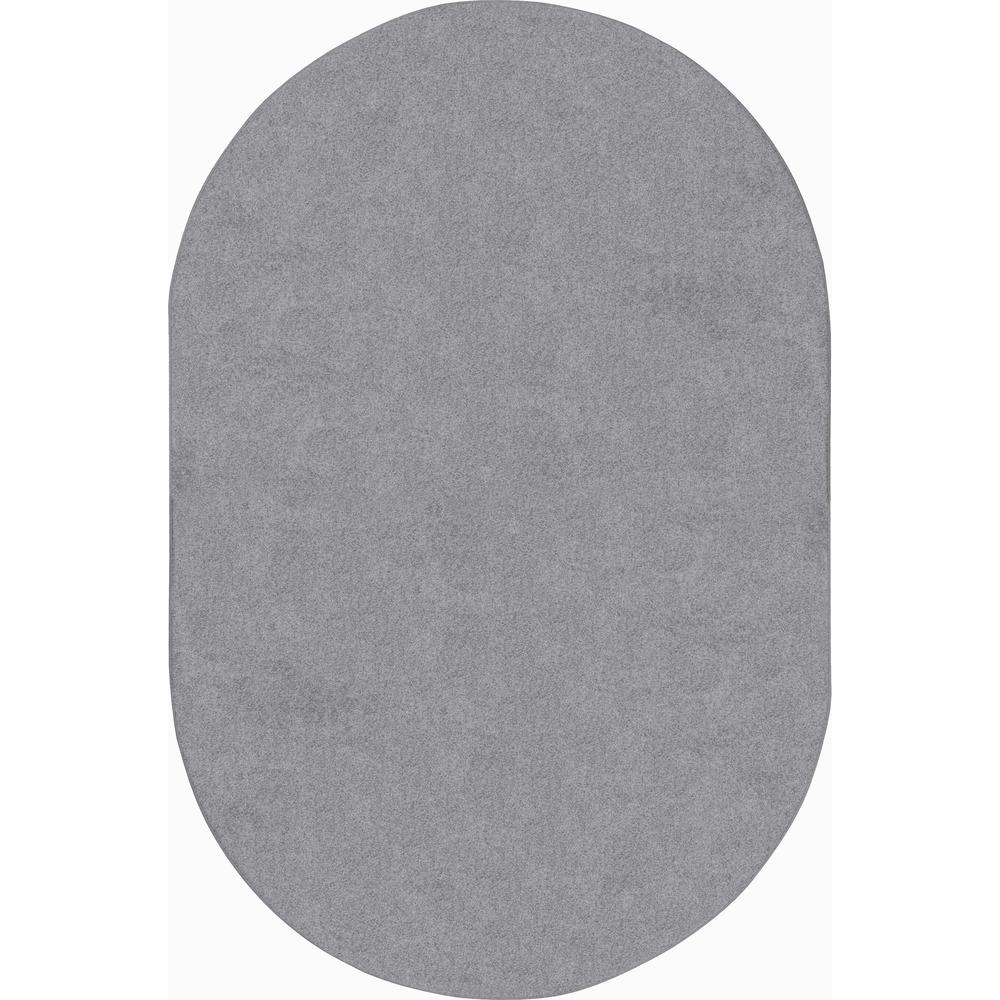 Kid Essentials - Misc Sold Color Area Rugs Endurance, 12' x 8' Oval, Silver. Picture 1