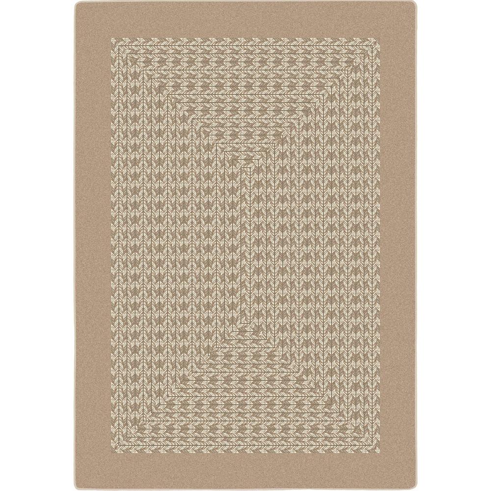 Joy Carpet Like Home Beige 7'7" Round. Picture 1