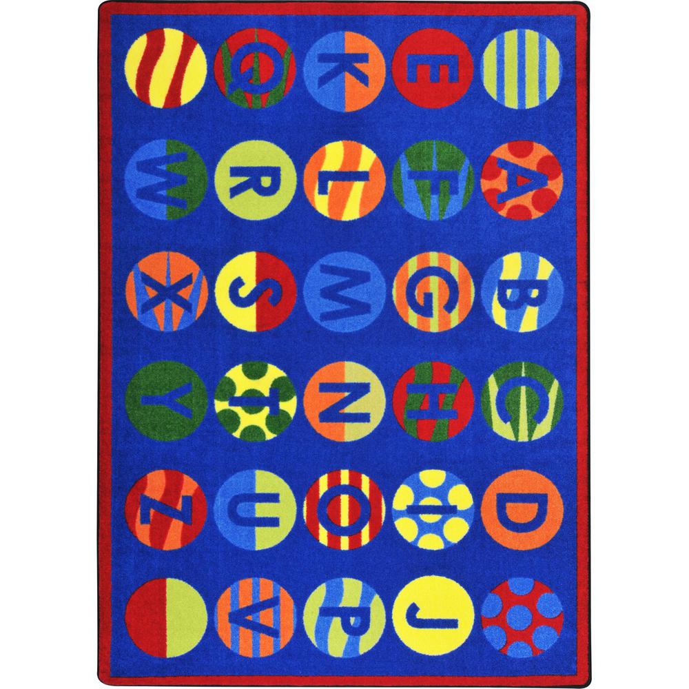 Joy Carpet Alphabet Patterns Multi 5'4" x 7'8". Picture 1