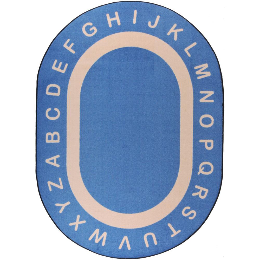Joy Carpet Endless Alphabet Seaside 5'4" x 7'8" Oval. Picture 1
