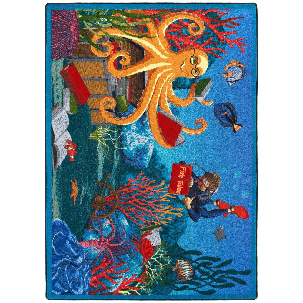 Joy Carpet Fish Tales Multi 5'4" x 7'8". Picture 1