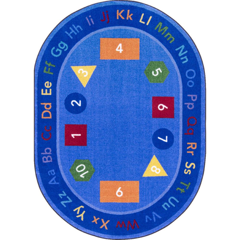 Fun-damentals 10'9" x 13'2" Oval area rug in color Multi. Picture 1