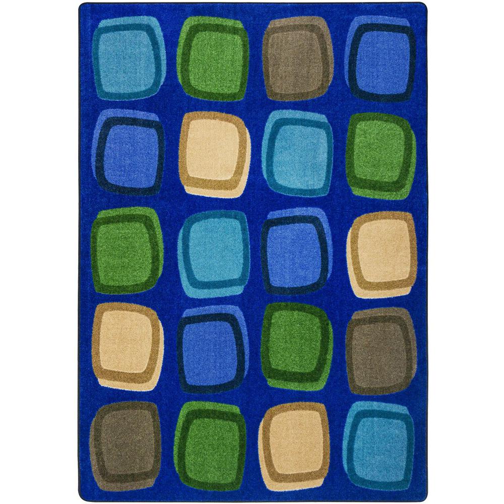 Harmony Blocks 5'4" x 7'8" area rug in color Multi. Picture 1