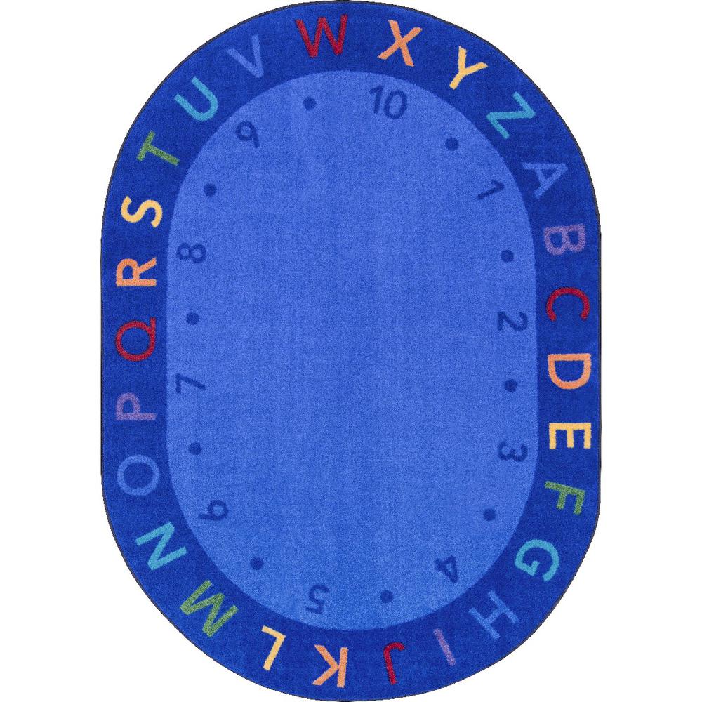 Lively Letters 10'9" x 13'2" Oval area rug in color Multi. Picture 1