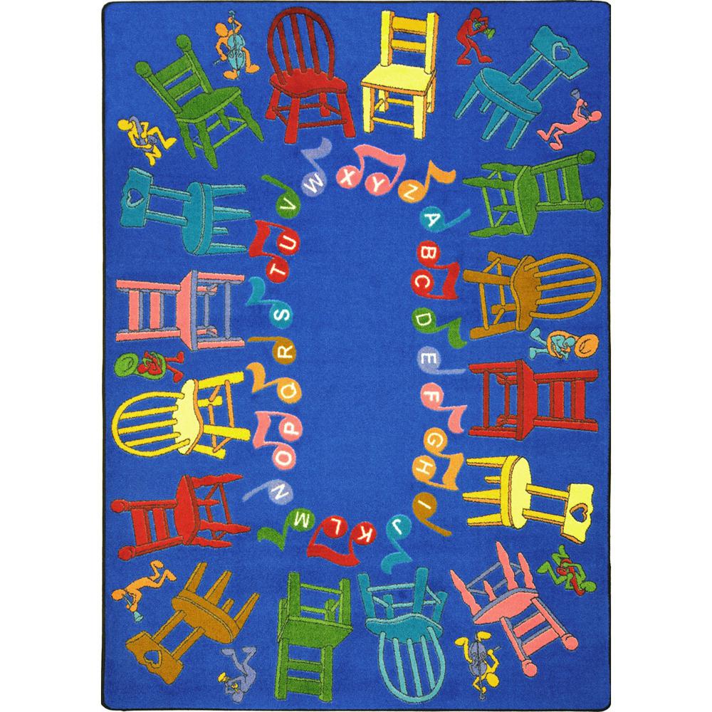 Joy Carpet Musical Chairs Multi 5'4" x 7'8". The main picture.