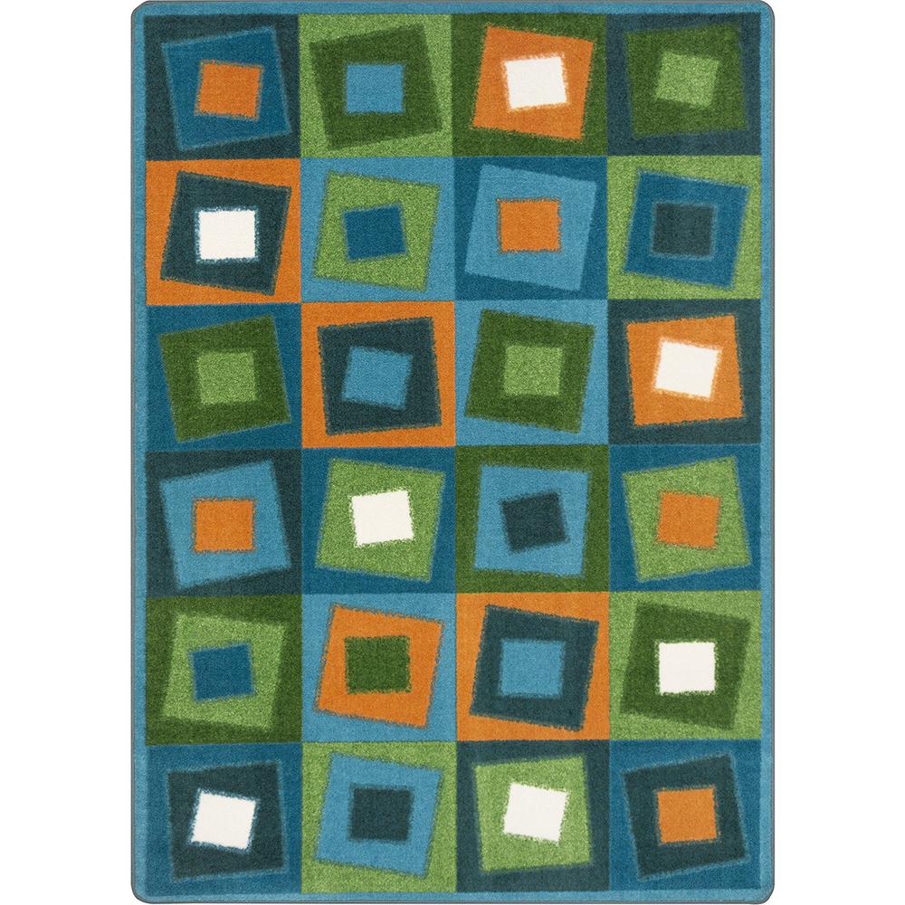 Off Balance 5'4" x 7'8" area rug in color Citrus. Picture 1