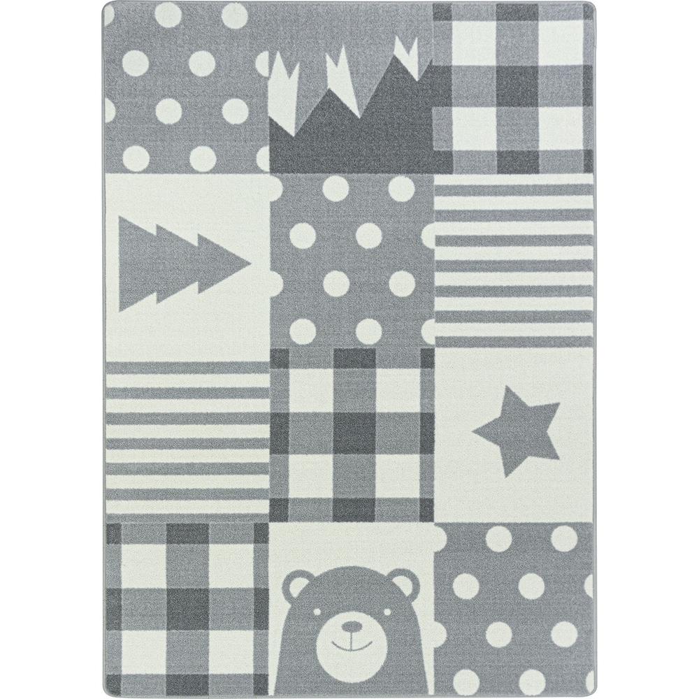 Patchwork Boy 3'10" x 5'4" area rug in color Cloudy. Picture 1
