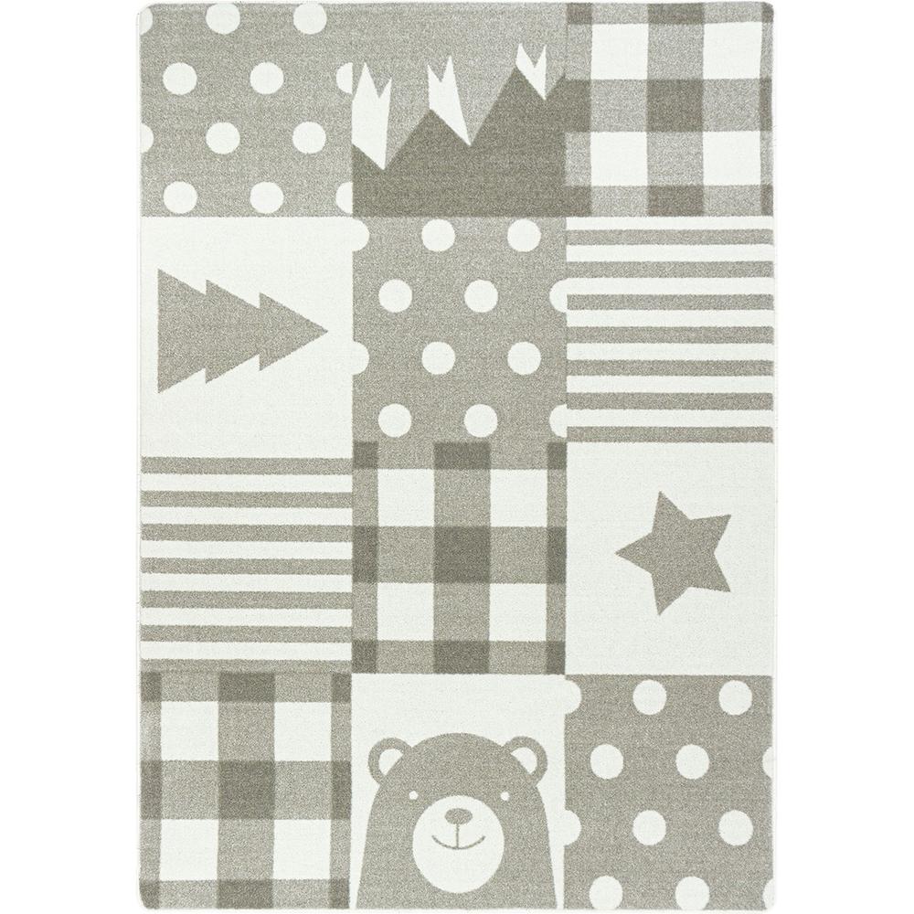 Patchwork Boy 3'10" x 5'4" area rug in color Linen. Picture 1