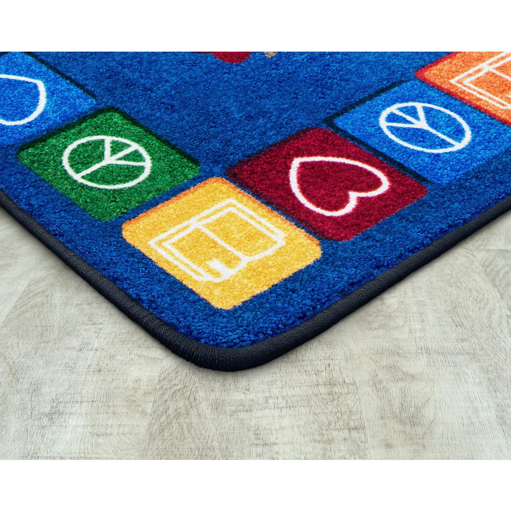 Peaceful Readers 5'4" x 7'8" area rug in color Multi. Picture 1