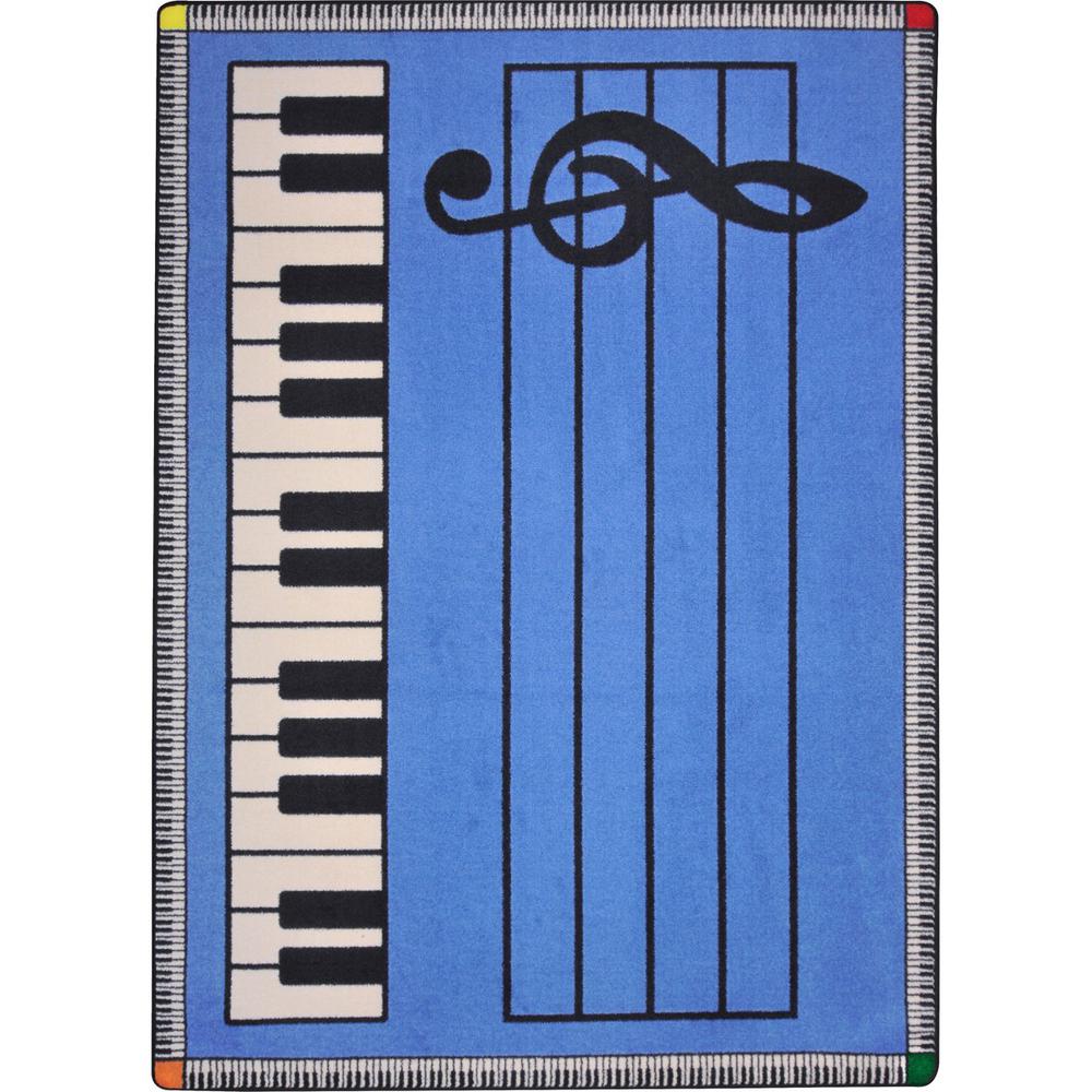 Joy Carpet Play Along Blue w/ keys 5'4" x 7'8". Picture 1
