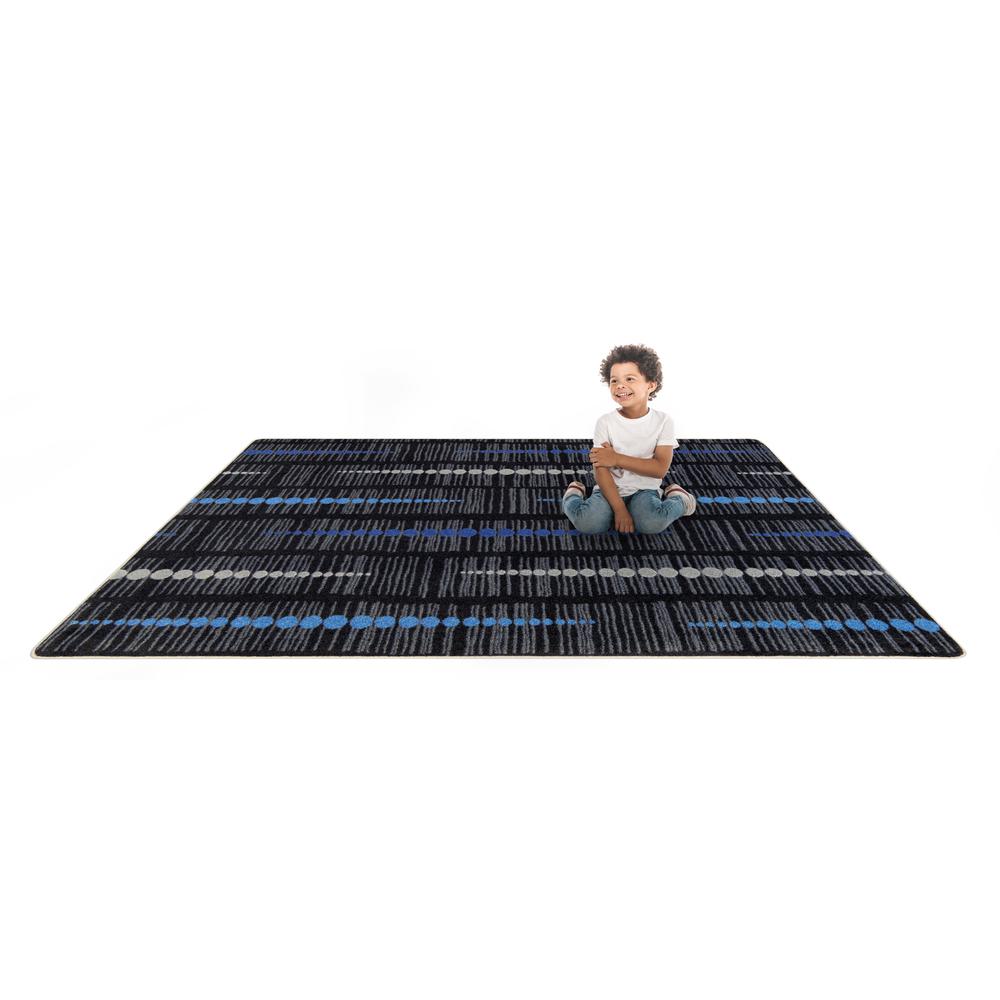 Recoil 3'10" x 5'4" area rug in color Sapphire. Picture 4