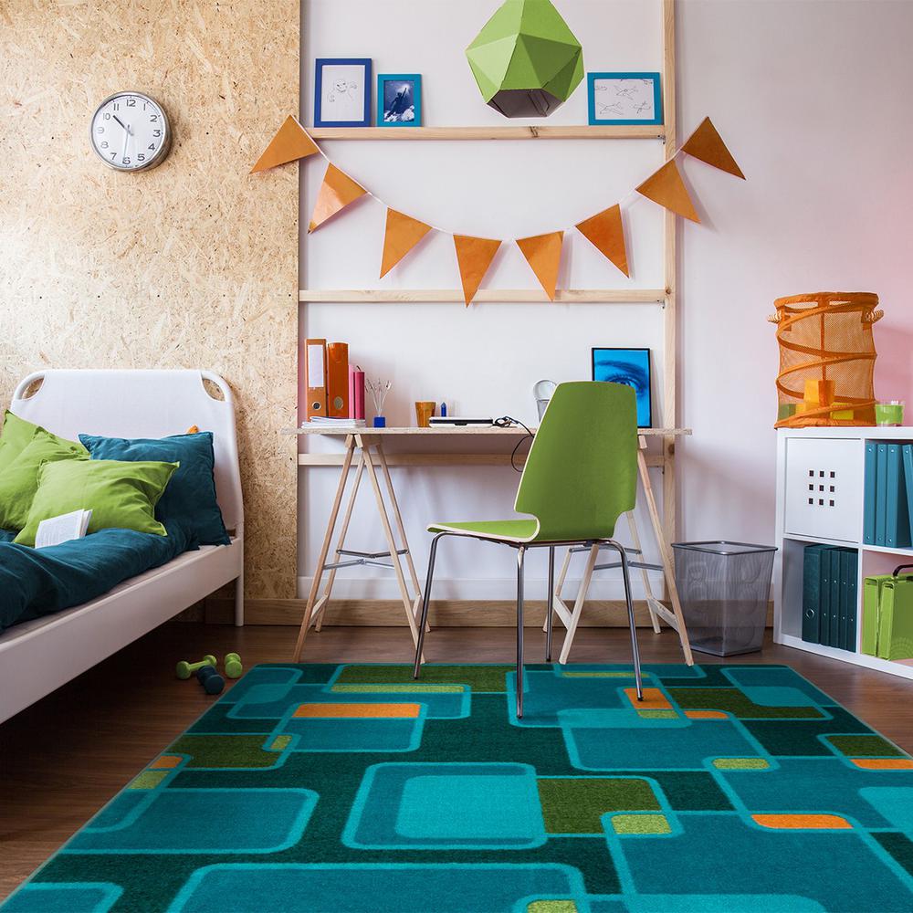 Reflex 5'4" x 7'8" area rug in color Citrus. Picture 2
