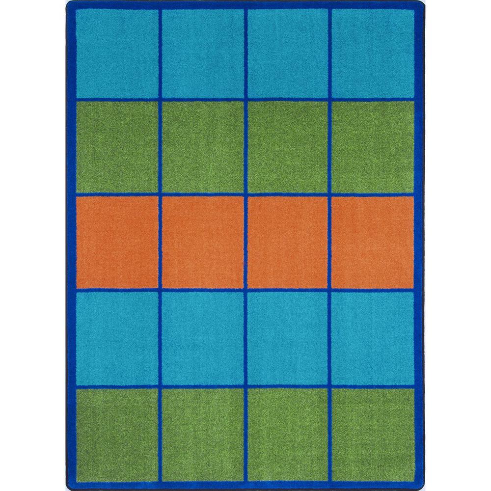 Kid Essentials Squares to Spare Multi 5'4" x 7'8". Picture 1