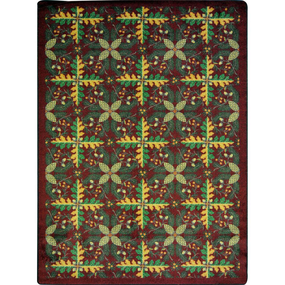 Kaleidoscope - Whimsical Area Rugs Tahoe, 10'9" x 13'2", Burgundy. Picture 1