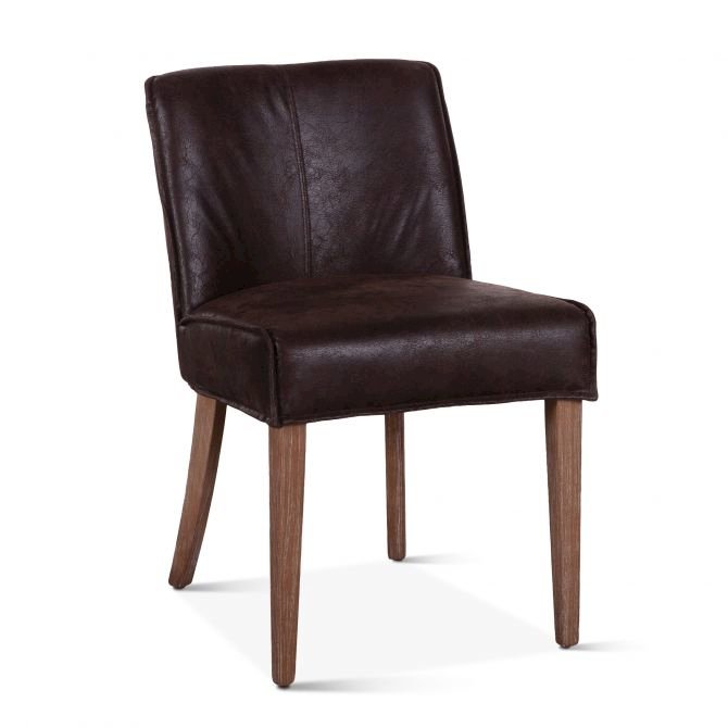 Avery Dark Brown Leather Side Chairs S/2. Picture 5