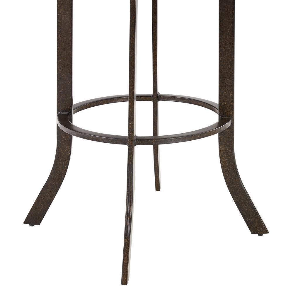 Pharaoh Swivel 26" Auburn Bay and Brown Faux Leather Bar Stool. Picture 5