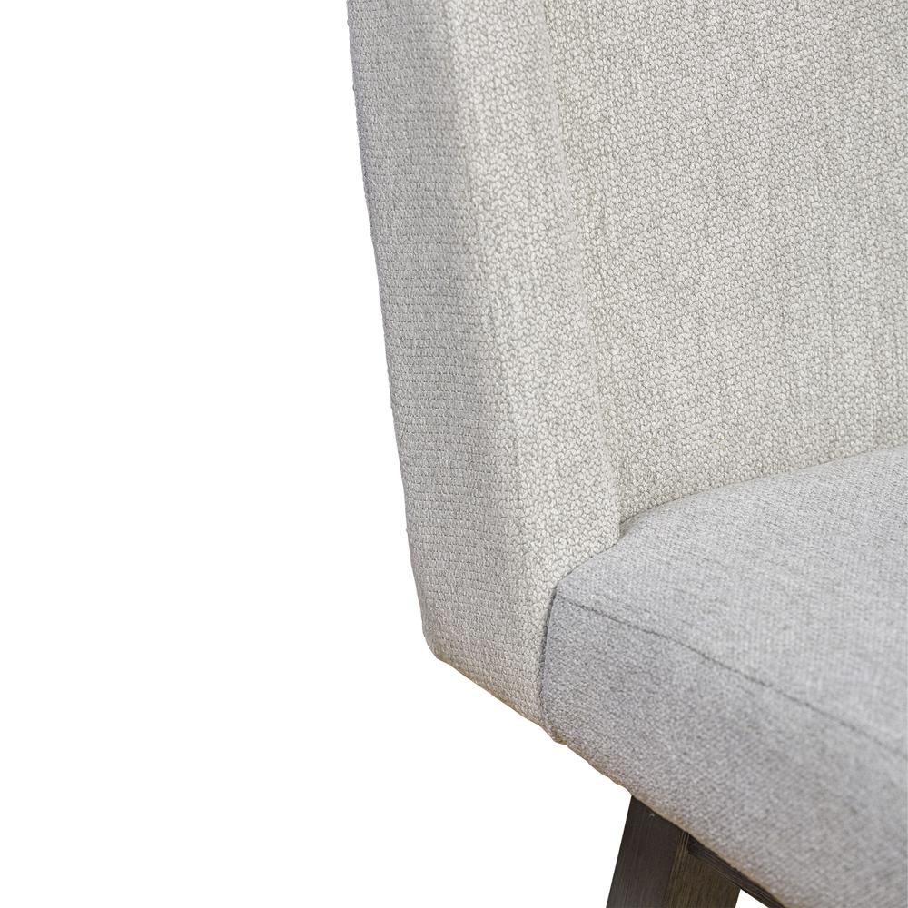 Stancoste Swivel Counter Stool in Grey Oak Wood Finish with Taupe Fabric. Picture 6