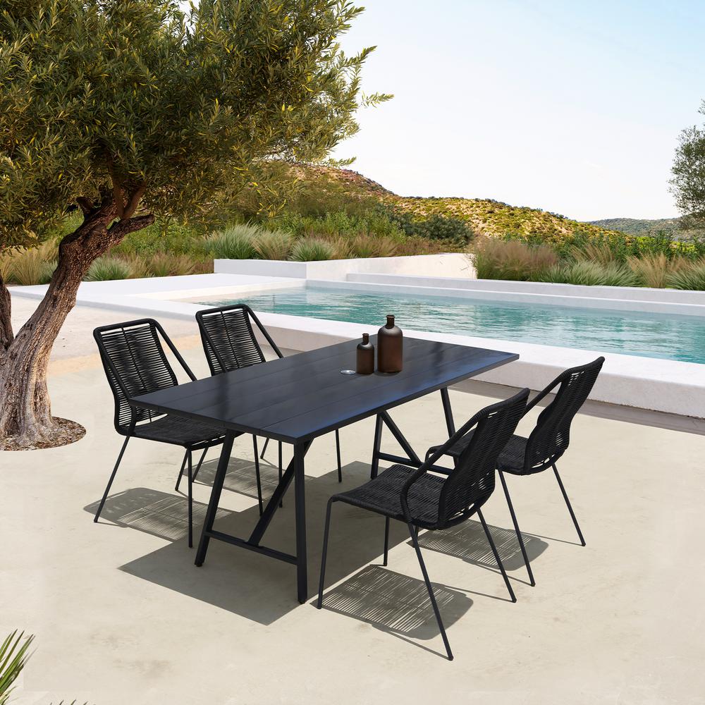 Koala and Clip 5 Piece Dining Set with Black Rope. Picture 10
