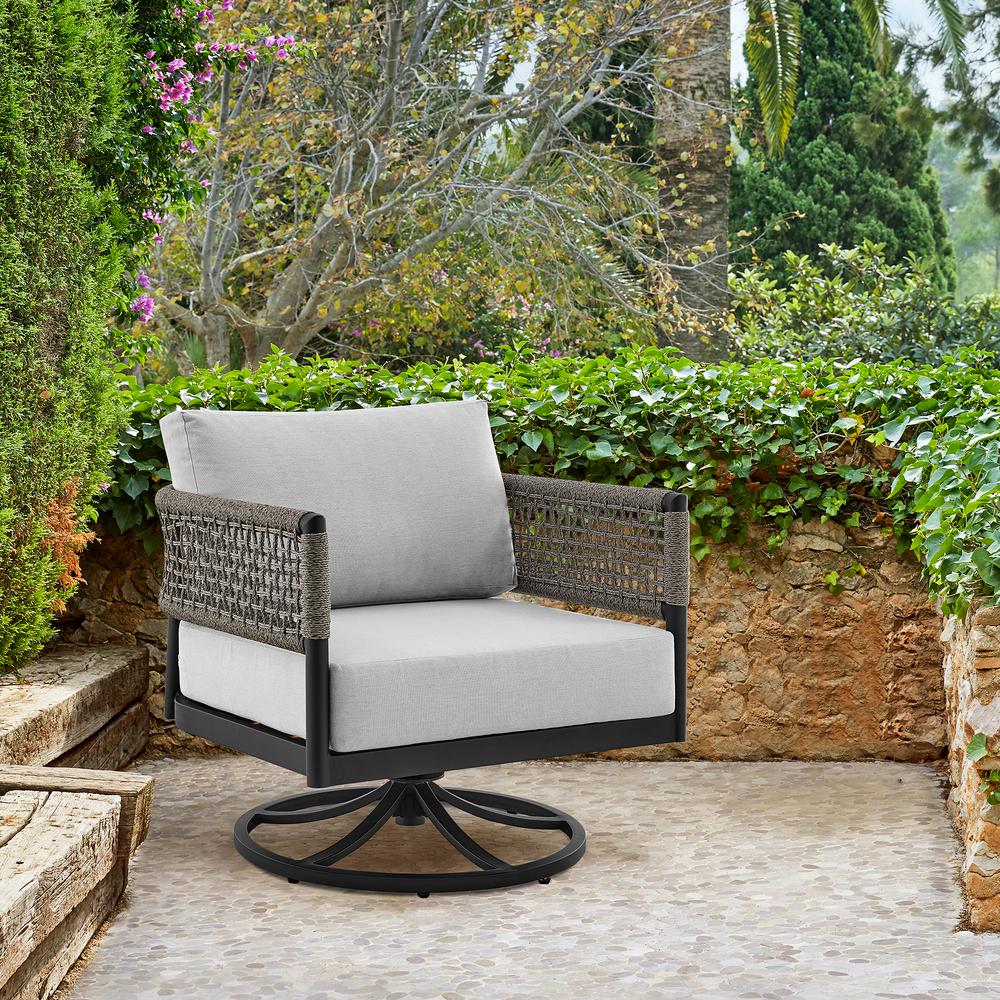 Felicia Outdoor Patio Swivel Rocking Chair. Picture 9