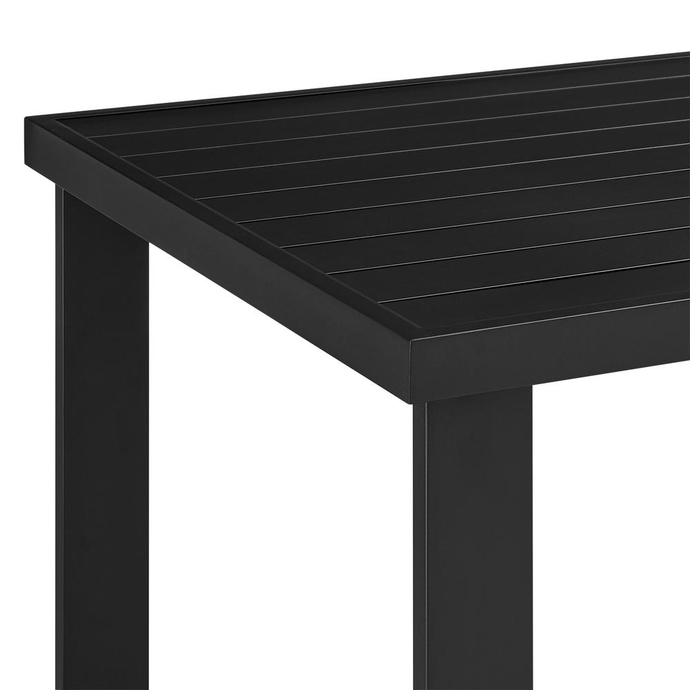 Felicia Outdoor Patio Counter Height Dining Table in Black Aluminum. Picture 2