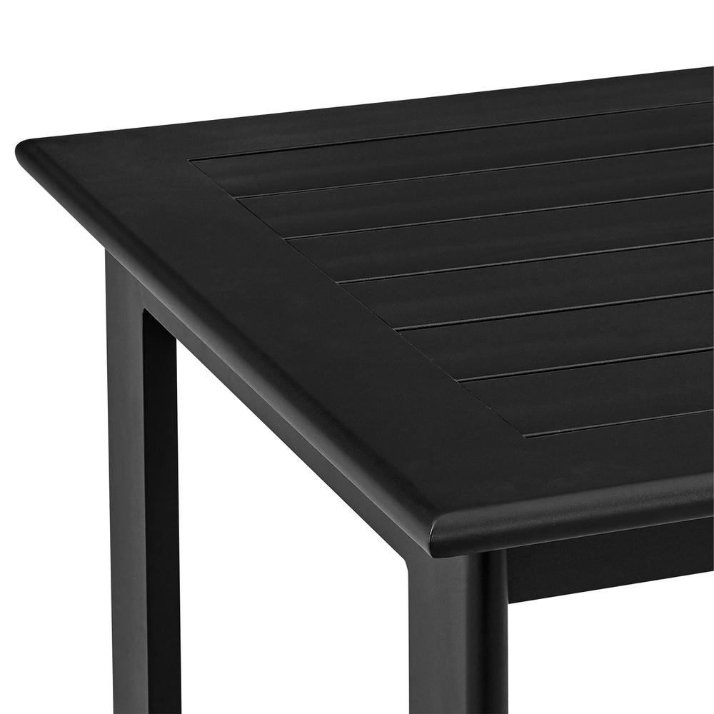 Grand Outdoor Patio Counter Height Dining Table in Black Aluminum. Picture 2