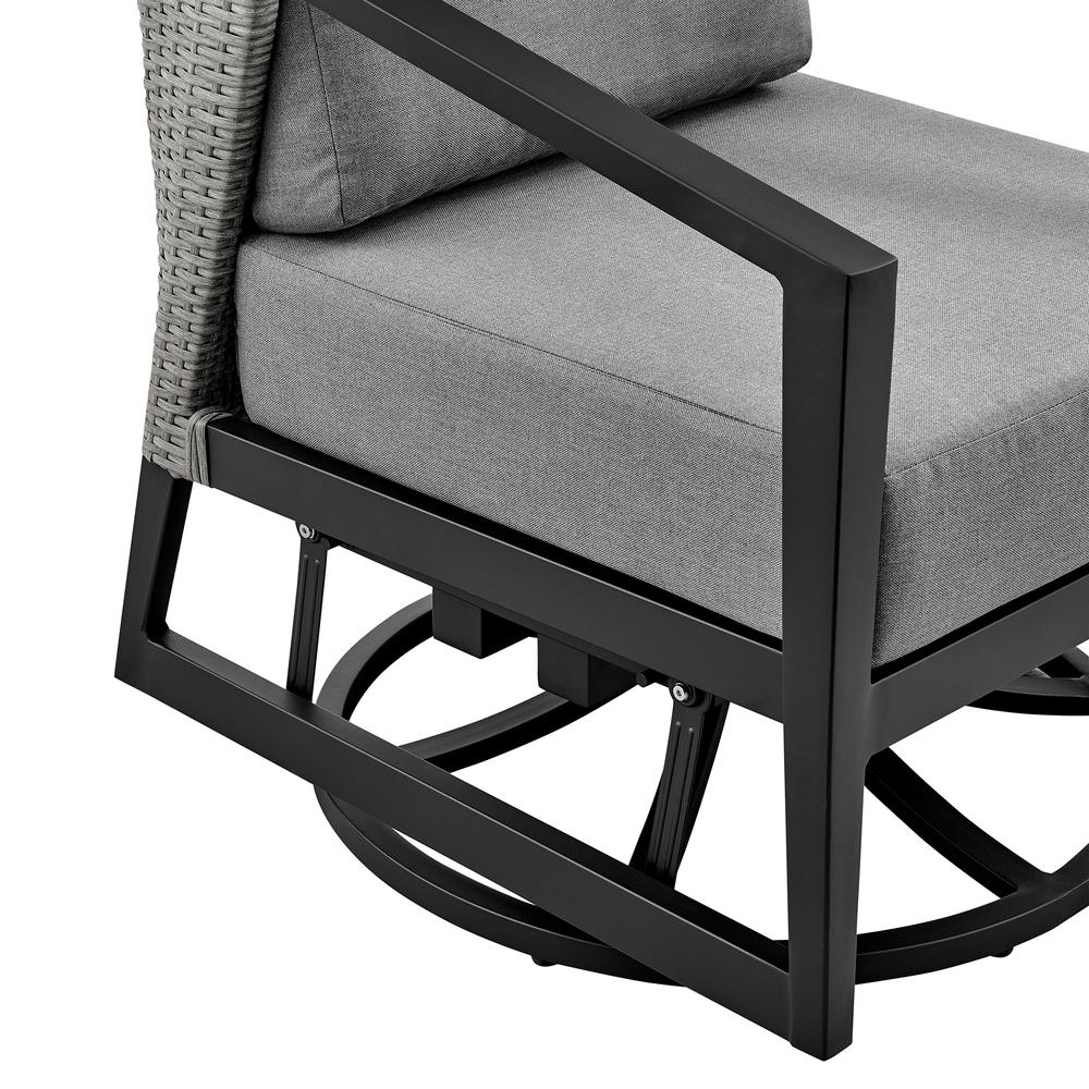 Aileen 3 Piece Patio Outdoor Swivel Seating Set. Picture 5